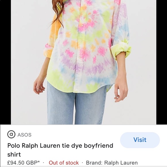 POLO sz 4 Tie-dye “big shirt” in thick cotton NWOT - Picture 2 of 11